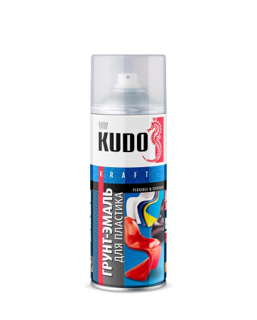 Грунт-эмаль Kudo KU-6012  для пластика серебристая  520мл