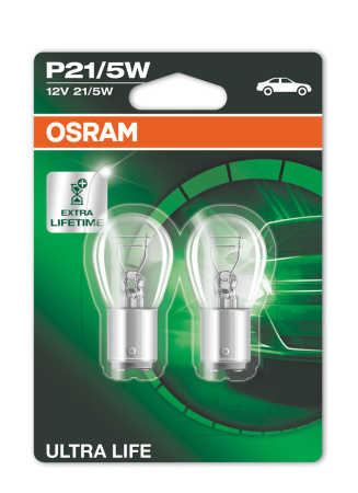 Лампа накаливания Osram P21/5W Ultra Life 12V 21/5W (BAY15D)