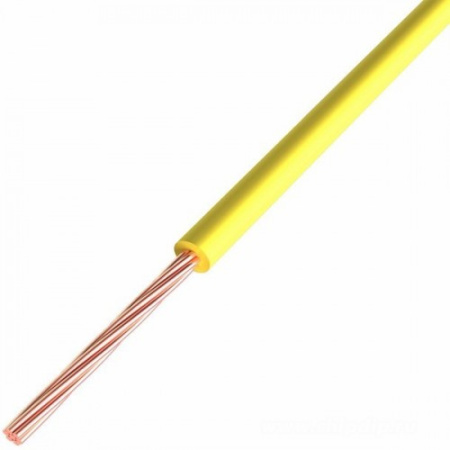 Монтажный кабель ПГВА Rexant 1*0.75мм² Cu желтый 01-6502-1