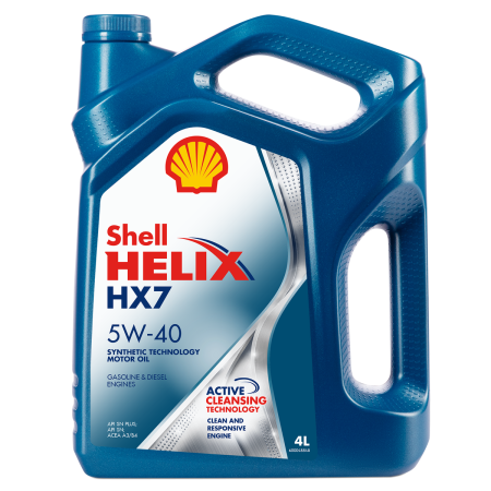 Моторное масло Shell Helix HX7 SN  5w40 синтетическое 4л 550051497