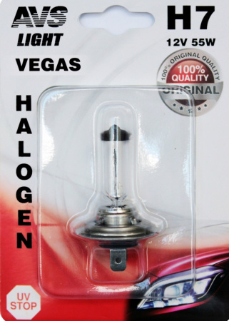 Галогенная лампа AVS H7 Vegas 12V 55W (A78483S) блистер 1шт