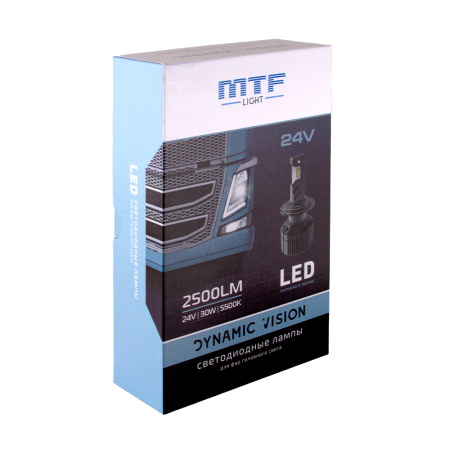 Светодиодная лампа MTF Light Dynamic Vision LED H7 5500K 2500Lm 24V DV07K5-24