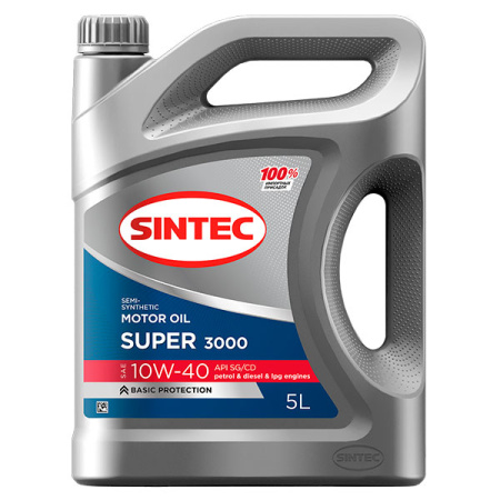 Моторное масло Sintec Super 3000 SAE 10W40 API SG/CD п/синт 5л 600293