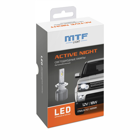Светодиодная лампа MTF Light Active Night LED HB3 6000K 1750Lm 12V