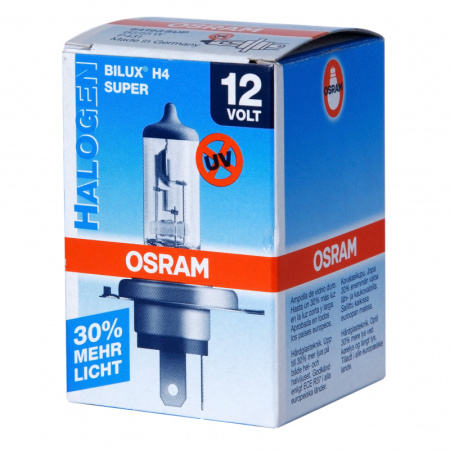 Галогенная лампа Osram H4 12V 60/55W (P43t) Super 64193SUP