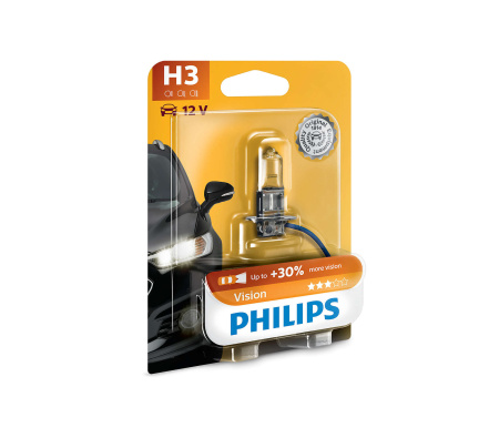 Галогенная лампа Philips H3 12V 55W (PK22s) (Premium) Vision блистер