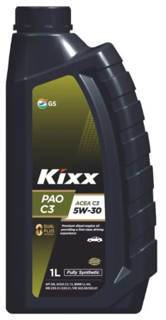 Моторное масло Kixx PAO 5w30 API SN/CF, ACEA C3, 1л синтетика