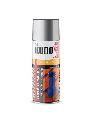 Герметик-аэрозоль KUDO от протечек и трещин серый 520мл KU-H301