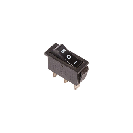 Выключатель клавишный 250V 10А (3с) ON-OFF-ON черный с нейтралью (RWB-411, SC-791) Rexant