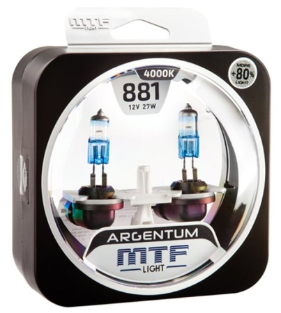 Галогенная лампа MTF Light Argentum  80% Н27 881 12V 27W
