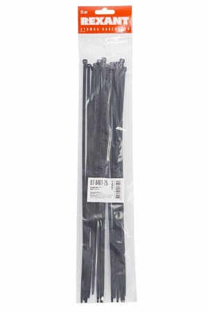 Стяжки nylon 400*5мм чёрный Rexant 07-0401-25