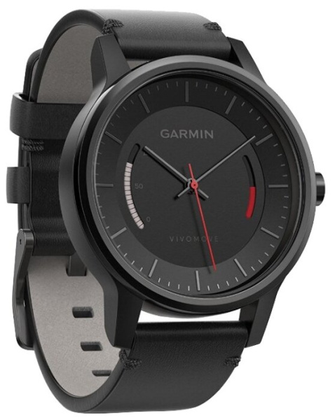 Спортивные часы Garmin Vivomove Classic, черный кожанный ремешок (010-01597-10) в интернет-магазине 12 Вольт