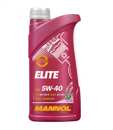 Моторное масло Mannol Elite 5w40, синтетическое Металл 1л