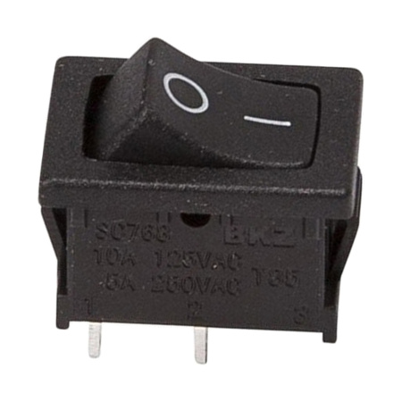 Выключатель клавишный 250V 6А (2с) ON-OFF черный Mini (RWB-201, SC-768) Rexant 36-2111