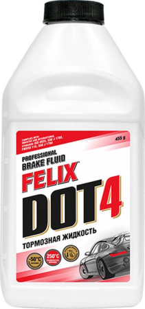 Тормозная жидкость Felix ДОТ 4 флакон 0,455кг