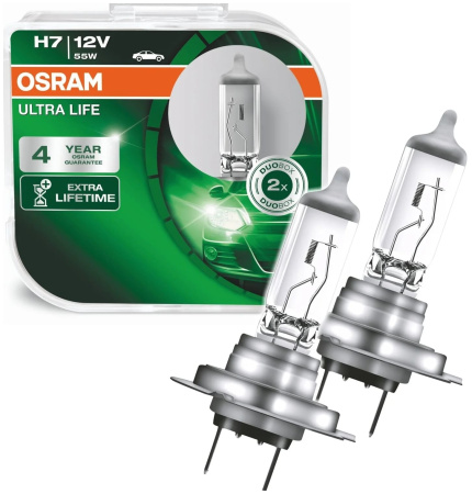 Галогенная лампа Osram Allseason H7 Ultra Life 12V- 55W (PX26d) DuoBox