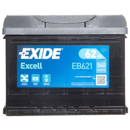 Автомобильный аккумулятор Exide Excell ЕВ 621 (прямая)
