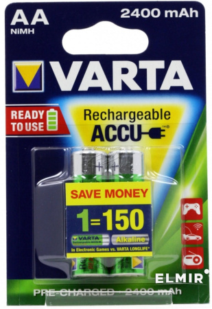 Аккумулятор Varta Ready2Use 56756.101.402/412/R6 2400mAh Ni-MH BL2