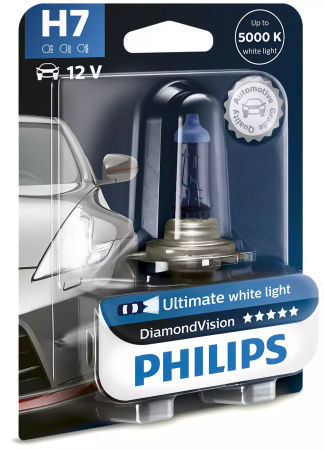 Галогенная лампа Philips H7 Diamond Vision 12V- 55W (PX26d) 12972DVB1