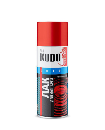 Лак для тонировки фонарей Kudo, красный 520мл