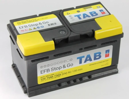 Автомобильный аккумулятор TAB EFB Stop&Go 6СТ-75.0 - 75Ач (обратная, низкий) 58014