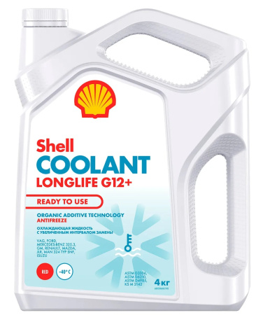 Антифриз Shell Coolant Longlife Plus G12  Red 4кг