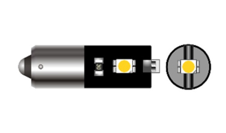 Светодиодная лампа BA9S(T4W)-R73 (3*0.2Втб 70Lm)
