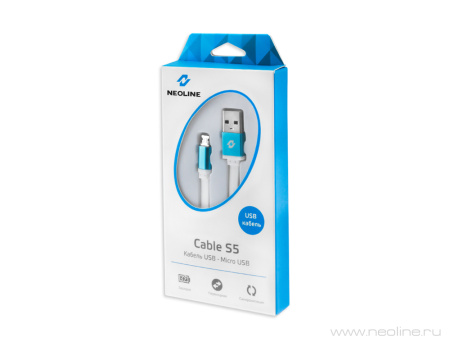 Кабель для зарядки Neoline Cable S5 White USB - microUSB (1м)