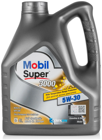 Моторное масло Mobil Super 3000 XE 5w30 4л 5893/M