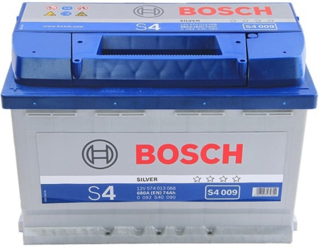 Автомобильный аккумулятор Bosch S4 Silver 574 013 068 - 74Ач (прямая)