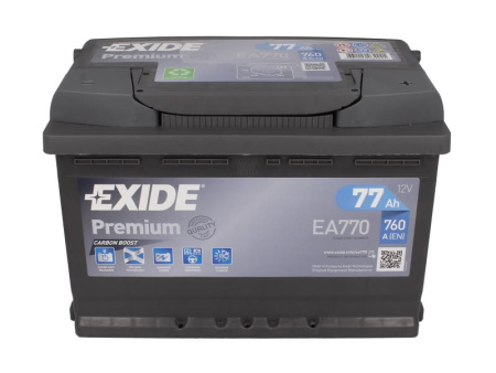 Автомобильный аккумулятор Exide ЕА 770 Premium 77Ач 760A (обратная)