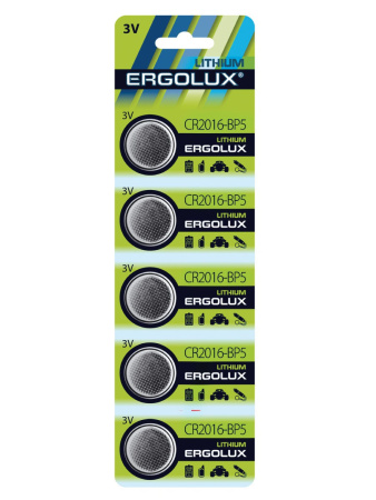 Батарейка Ergolux CR 2016