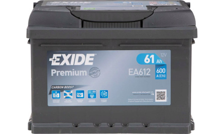 Автомобильный аккумулятор Exide ЕА 612 Premium (обратная)