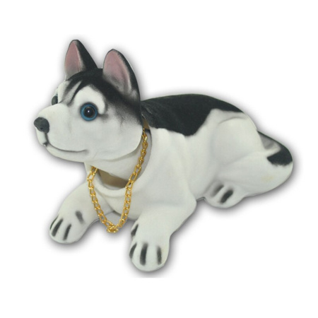 Сувенир собака с качающейся головой Lucky Dog серый