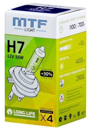 Галогенная лампа MTF Light H7 12V 55W - Standard  30% HS1207