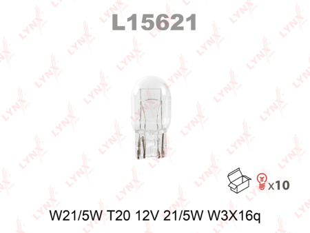 LYNXauto / l15621 / Лампа W21/5W 12V W3X16Q