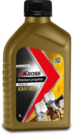 Моторное масло AKross PREMIUM PROGRESS 10W-40 SL/CF 1л AKS0001MOS