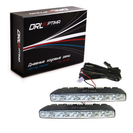 Дневные ходовые огни Optima Premium DRL-05, 5*2 LED с функцией поворотника и стробоскопа