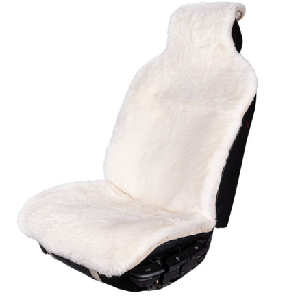 Накидка на сиденье натур мех MAXIMAL Австралия стриженная A1-WT белая