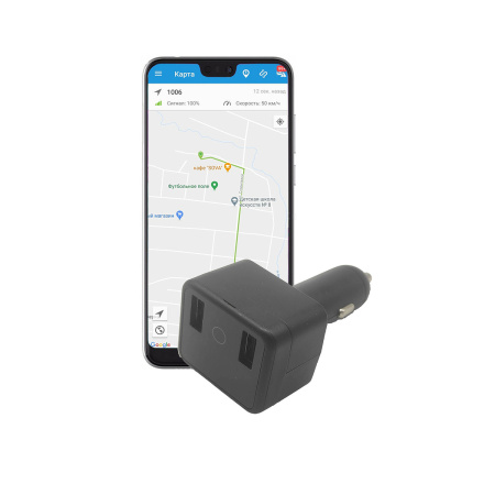 Маяк GPS-glaz трекер в виде зарядки для телефона в прикуриватель
