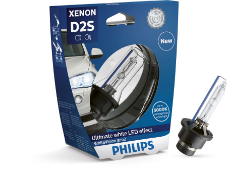 Ксеноновая лампа Philips D2S 85V 35W (P32d-2) WhiteVision Gen2 85122WHV2C1