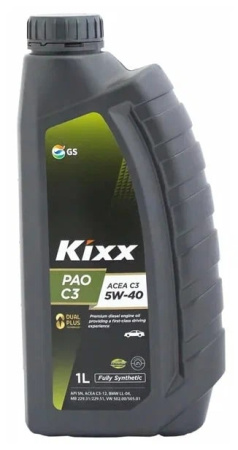 Моторное масло Kixx PAO 5w40 API SN/CF, ACEA C3, 1л синтетика