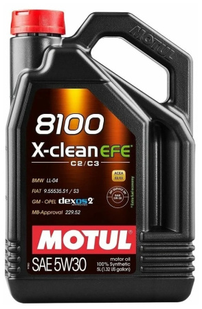 Моторное масло Motul 8100 X-Clean EFE 5w30 SN/CF C2/C3 Dexos2 5л