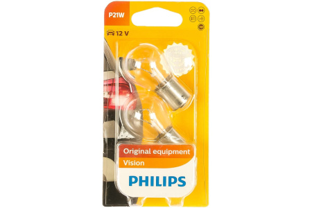 Лампа накаливания Philips P21W 12V 21W (BA15s) (блистер) 12498B2