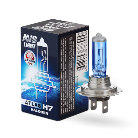 Галогенная лампа AVS H7 Atlas Box 5000К 12V 55W