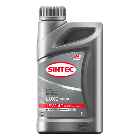 Моторное масло SINTEC LUXE 5000 SAE 5W40 API SL/CF полусинтетическое 1л 600236