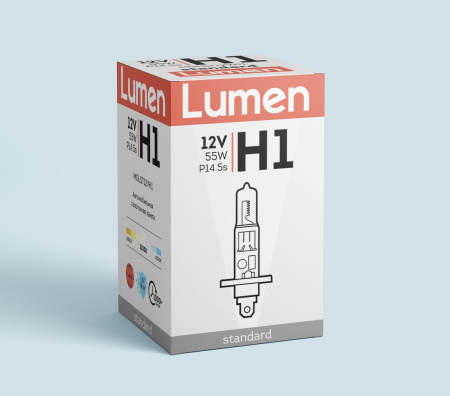 Галогенная лампа Lumen H1 Standart 12V-55W P14.5s