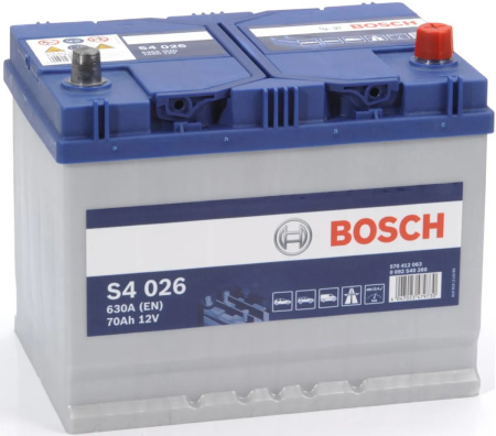 Автомобильный аккумулятор Bosch S4 Silver JIS 570 412 063 - 70Ач (азия, обратная)