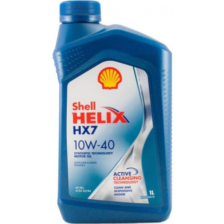 Моторное масло Shell Helix HX7 SN  5w40 полусинтетическое 1л 550051496