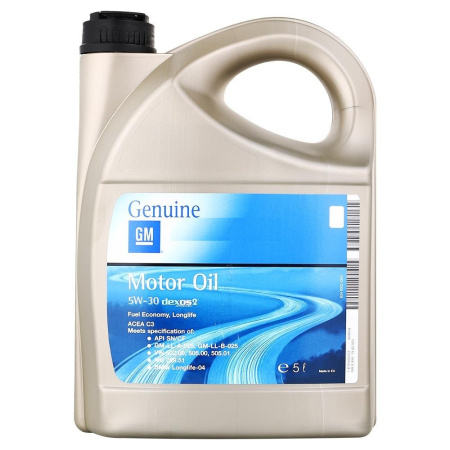 Моторное масло GM Dexos2 5w30 синтетическое 5л RUS